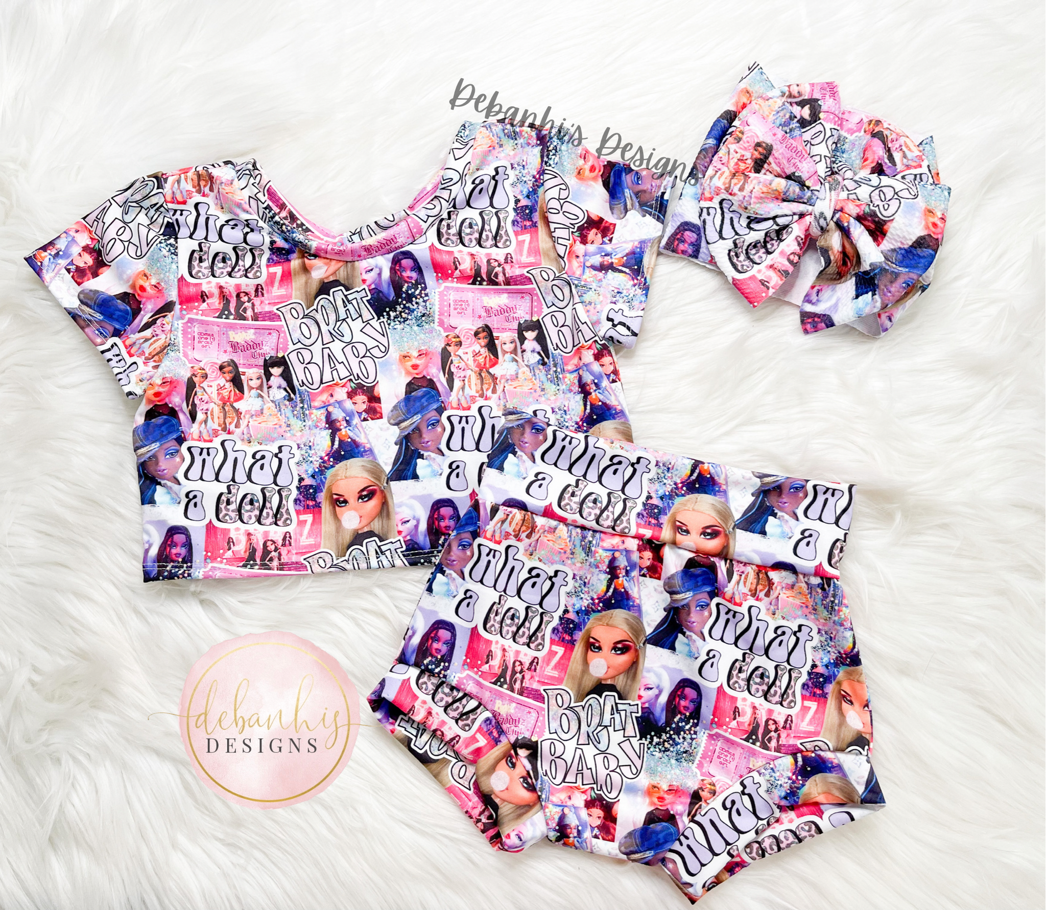 Bratz Croptop & Bummies set