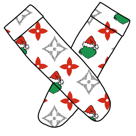 Grinch LV  knee socks